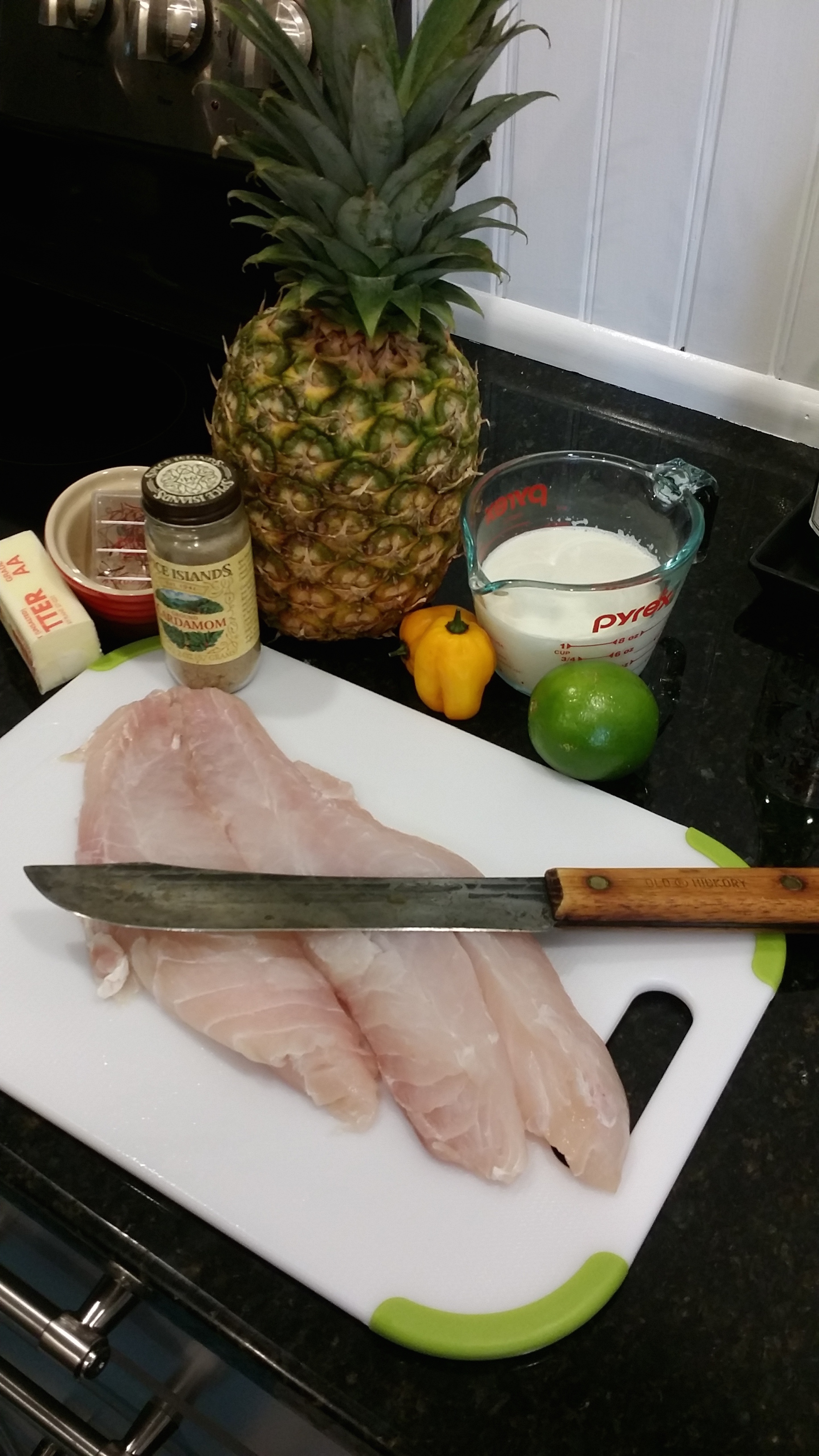 Pan Seared American Red Snapper in Pineapple Habanero Cream sauce | Old ...