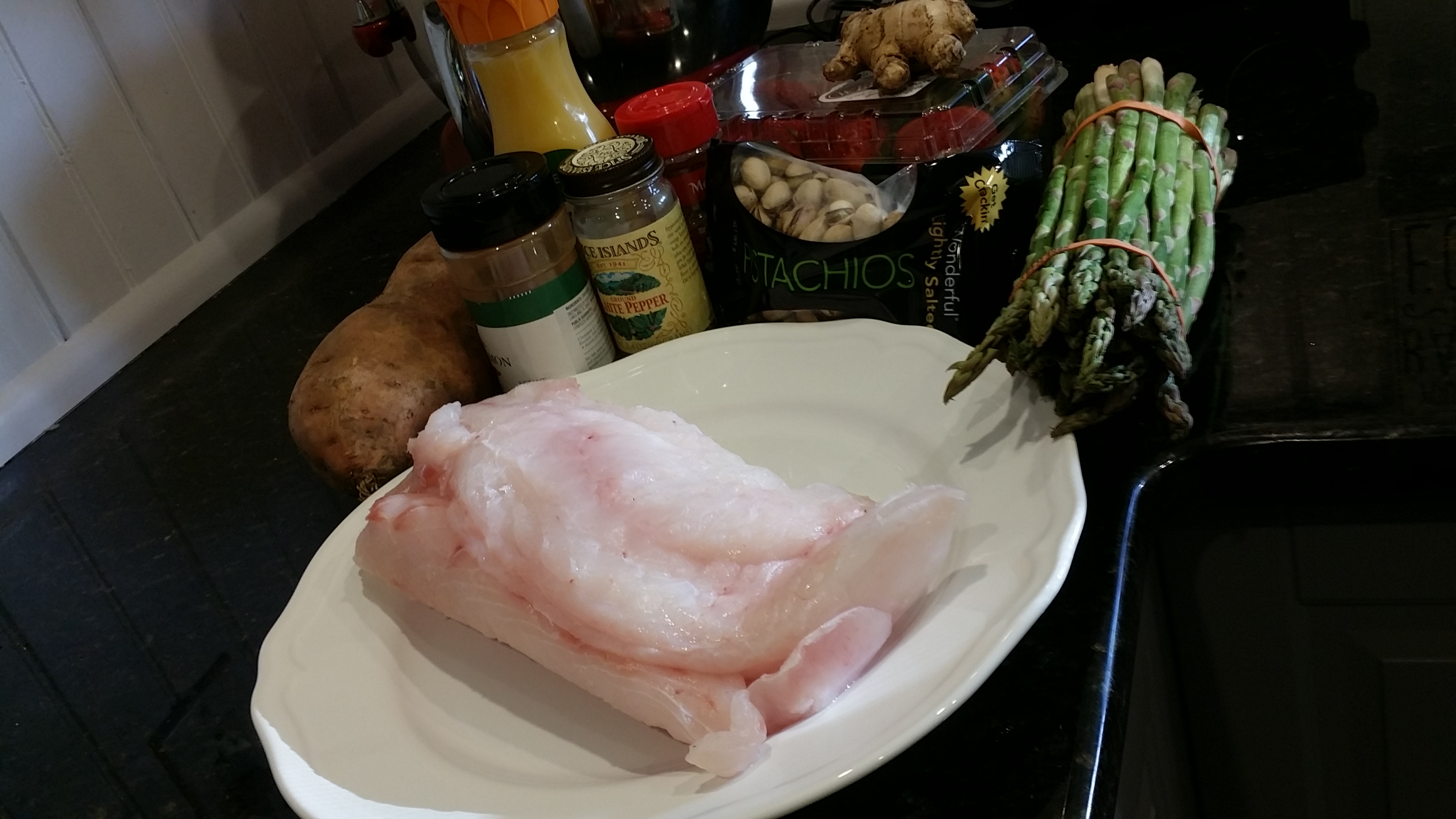 everything you need to make jerk red grouper with strawberry ginger compote
