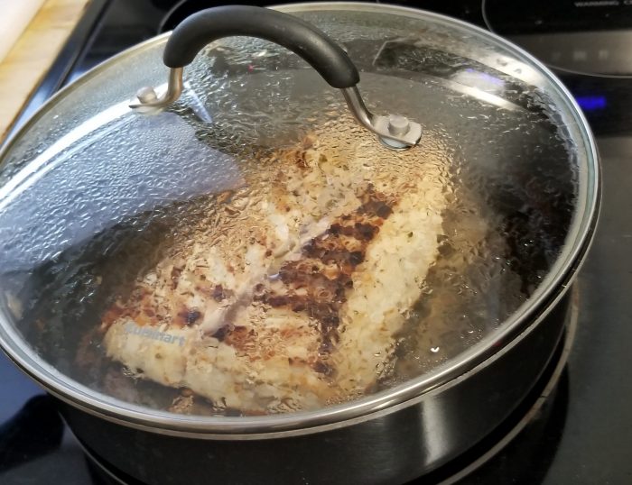 steaming fish to complete doneness