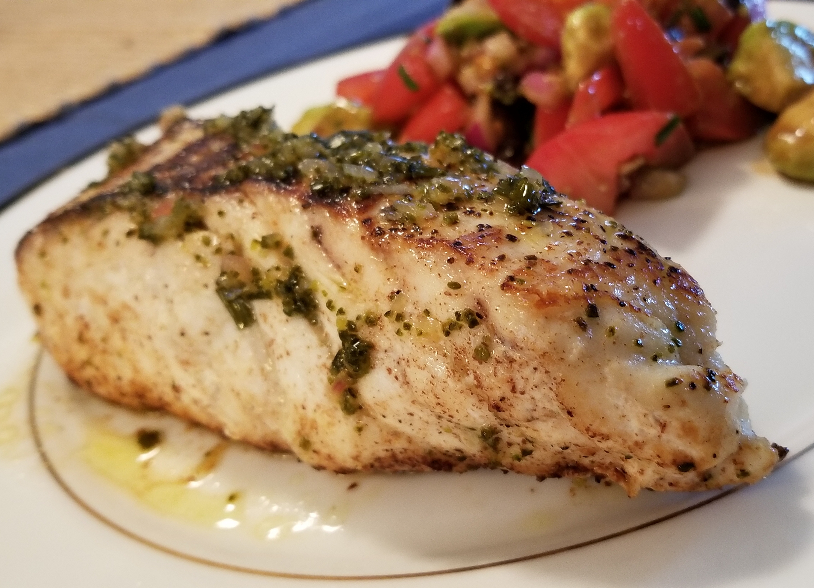 Red Snapper with Ancho Vinegar Brown Butter Sauce