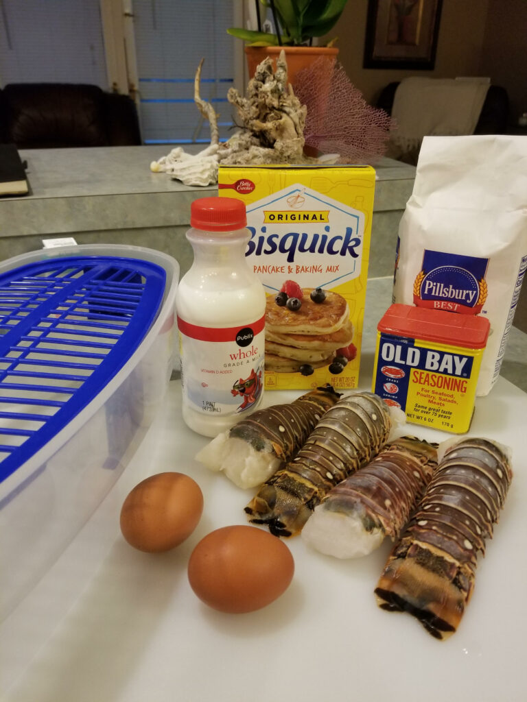 All the fixings for spicy lobster bites