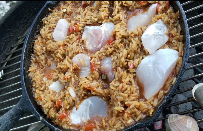 paella with grouper